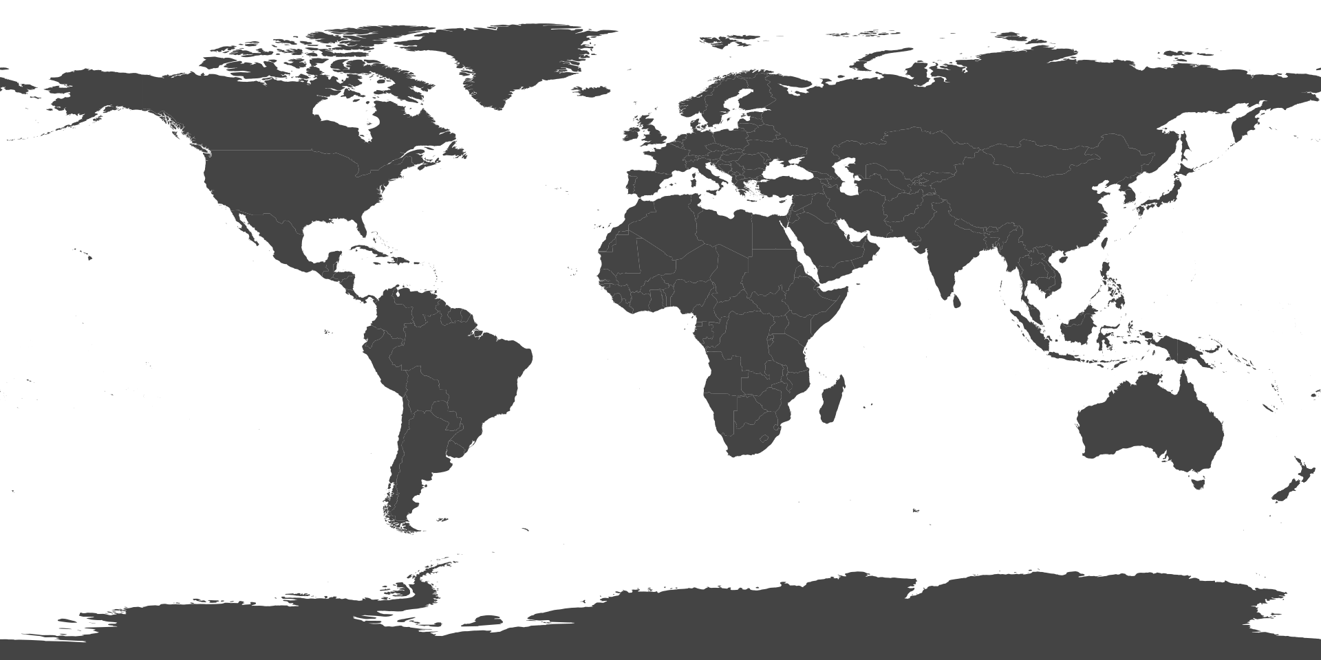 World map showing Australia's treaty partners